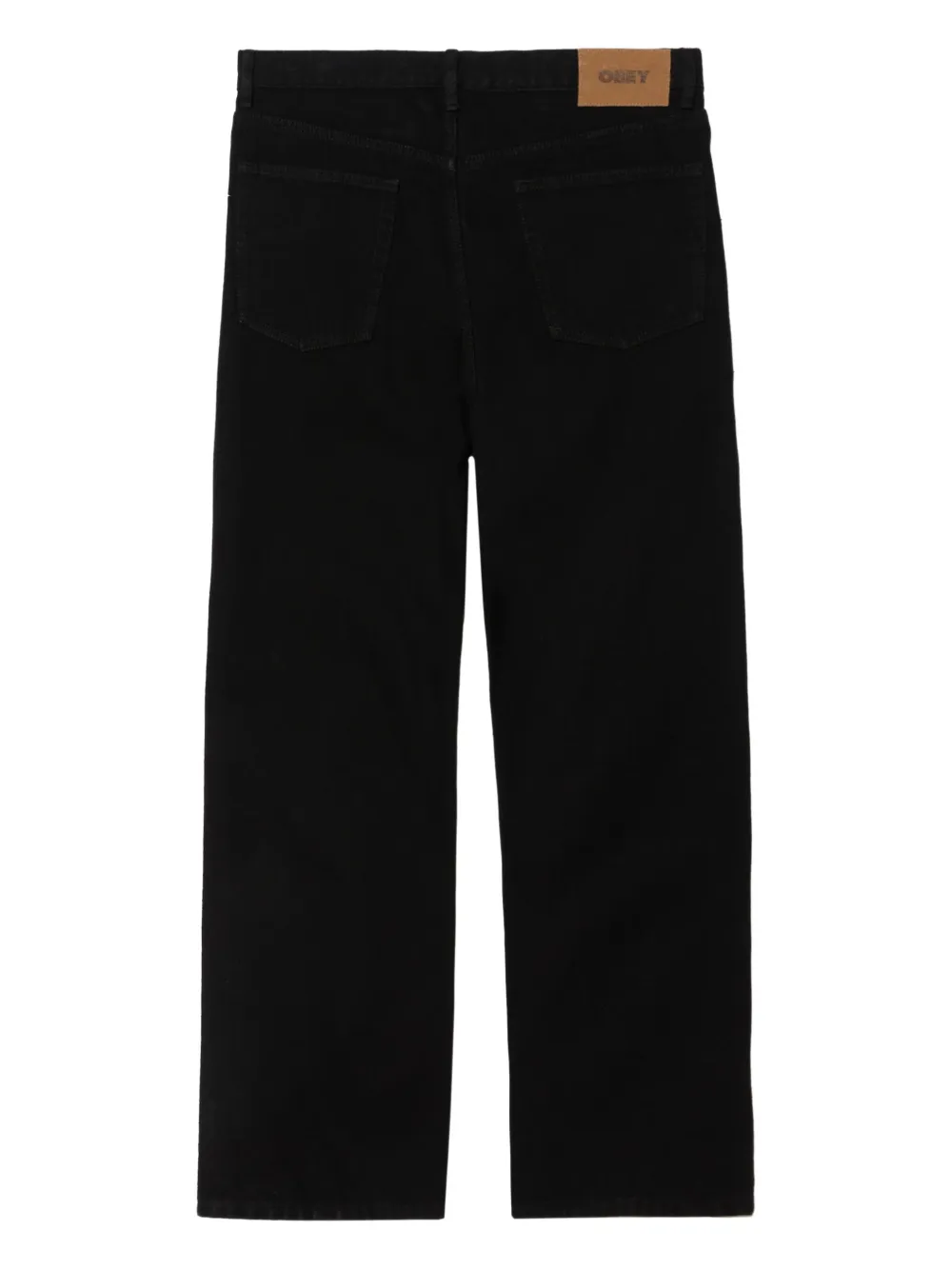 Obey Classic Baggy logo patch denim trousers | Wide Leg Pants | Image 2