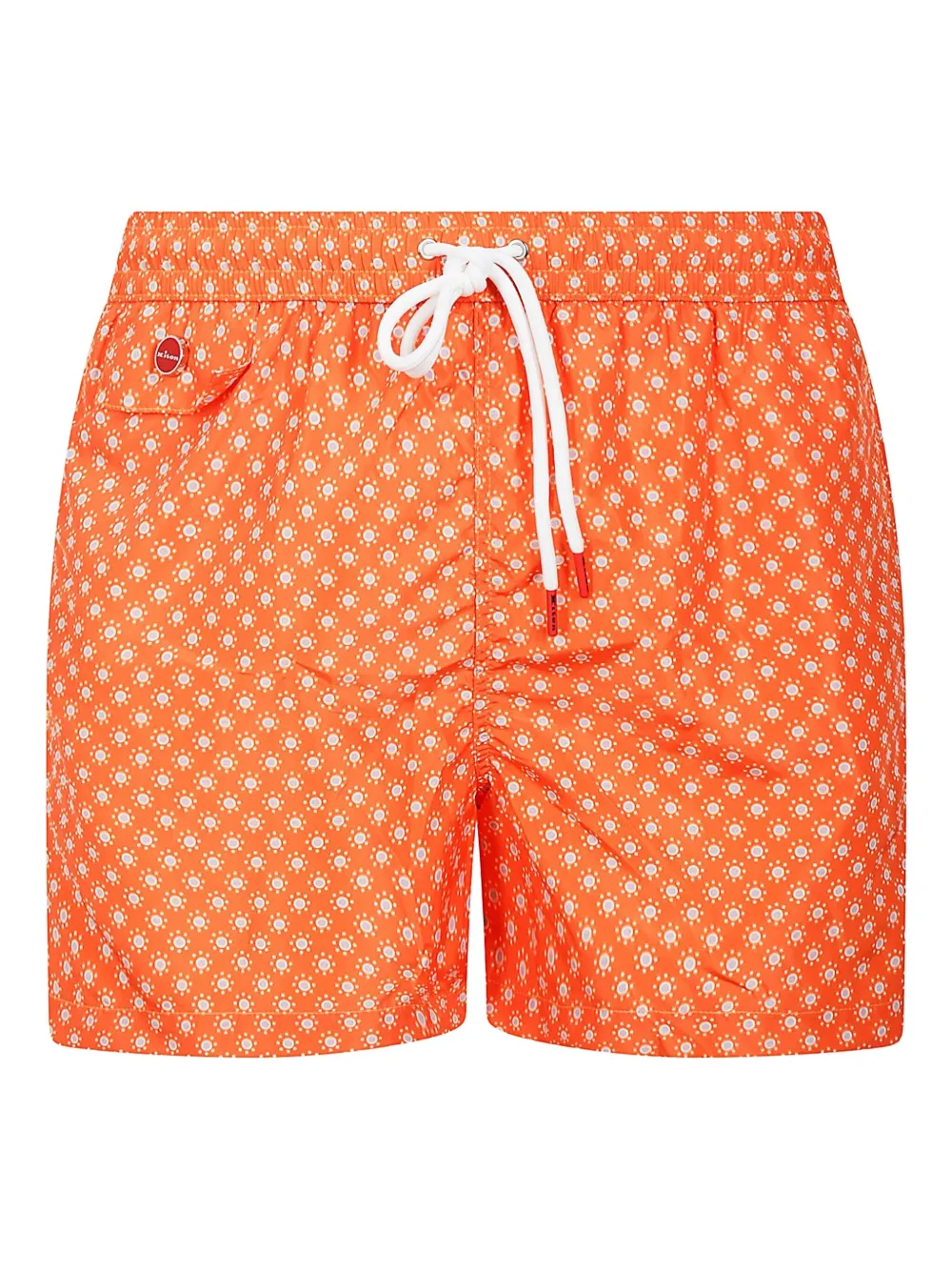 Kiton geometric-print swim shorts | Orange | Image 1