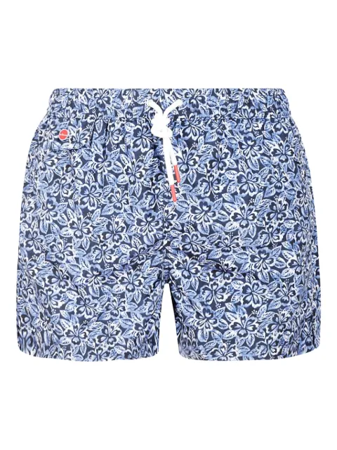 Kiton floral-print swim shorts