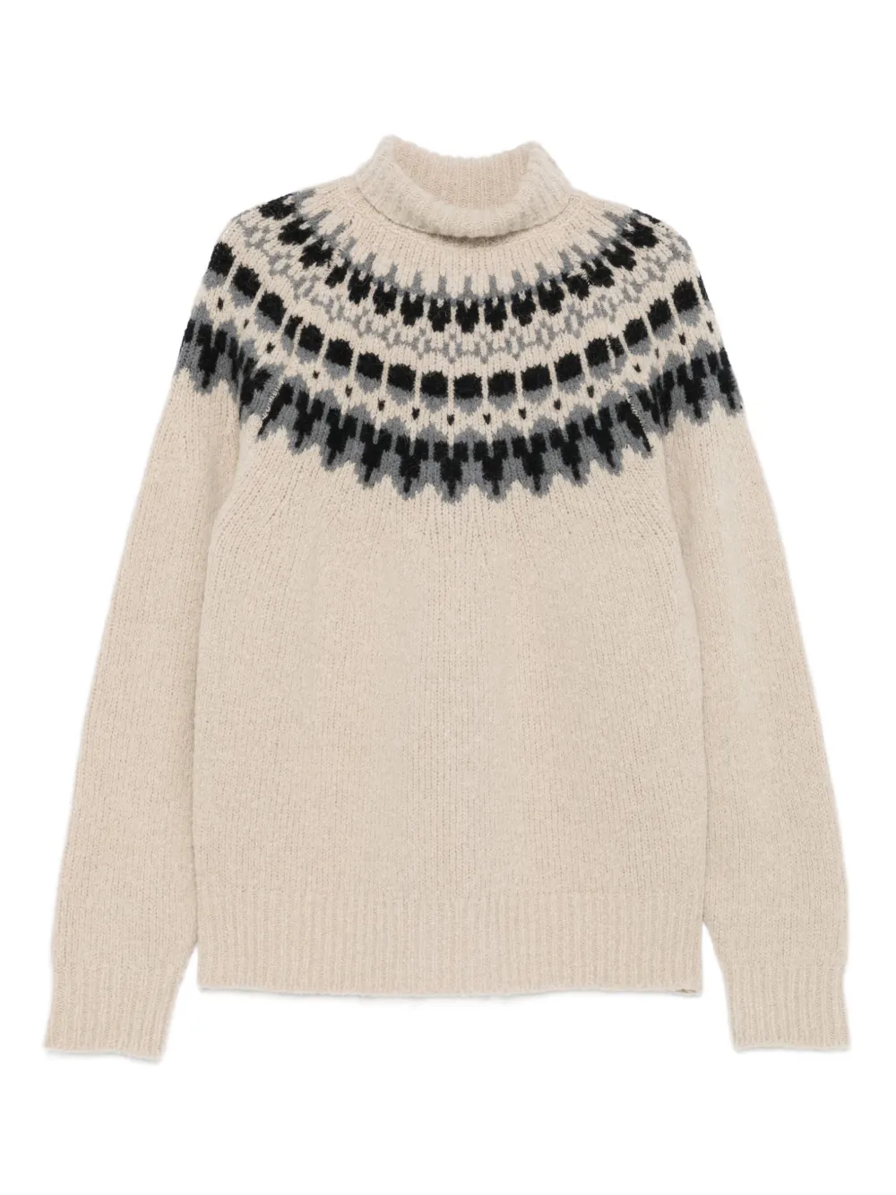 Barena patterned roll-neck sweater | Neutrals | Image 1