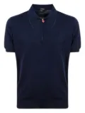 Kiton zip-fastening polo shirt - Blue