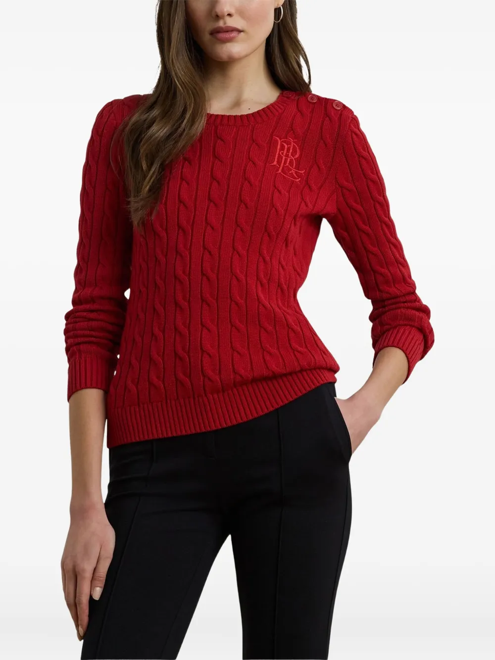 Ralph Lauren Cable-knit Sweater In Red