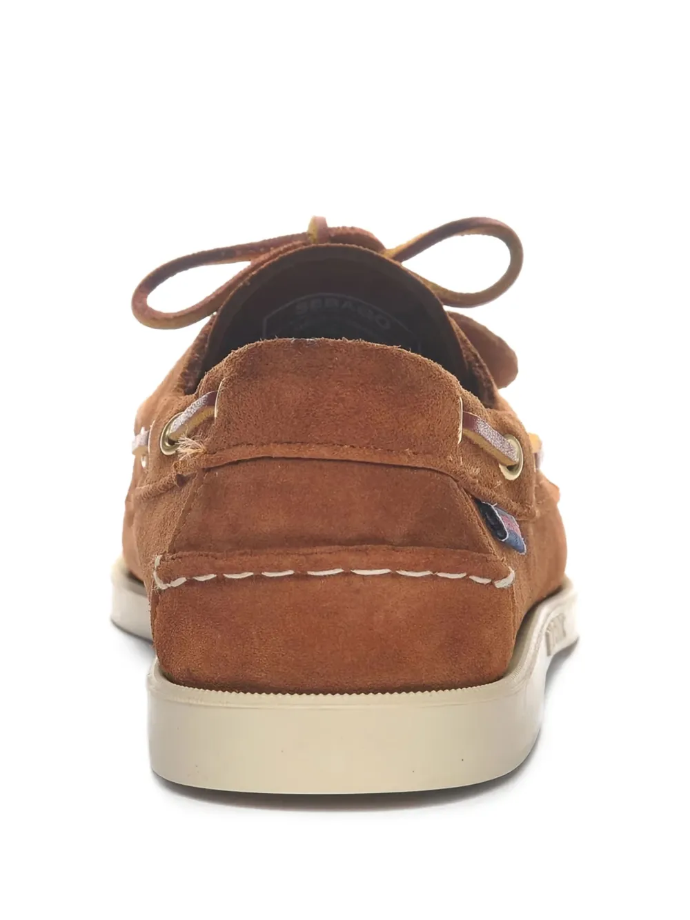 Sebago Italian Suede Moccasins With Hand-stitched Detailing In Brown