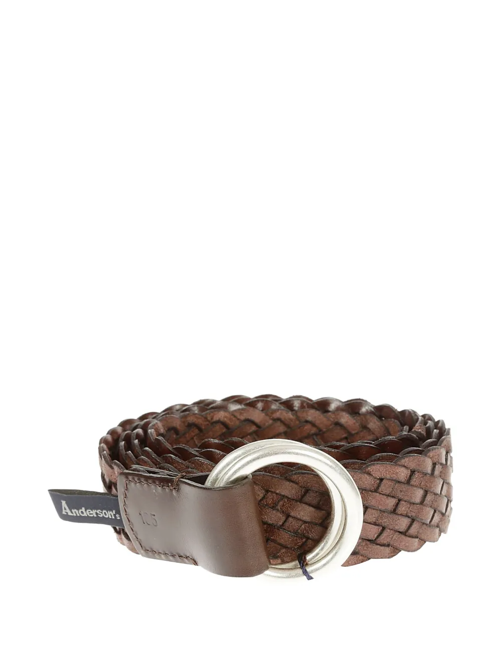 Anderson's Braided Leather Belt In Brown