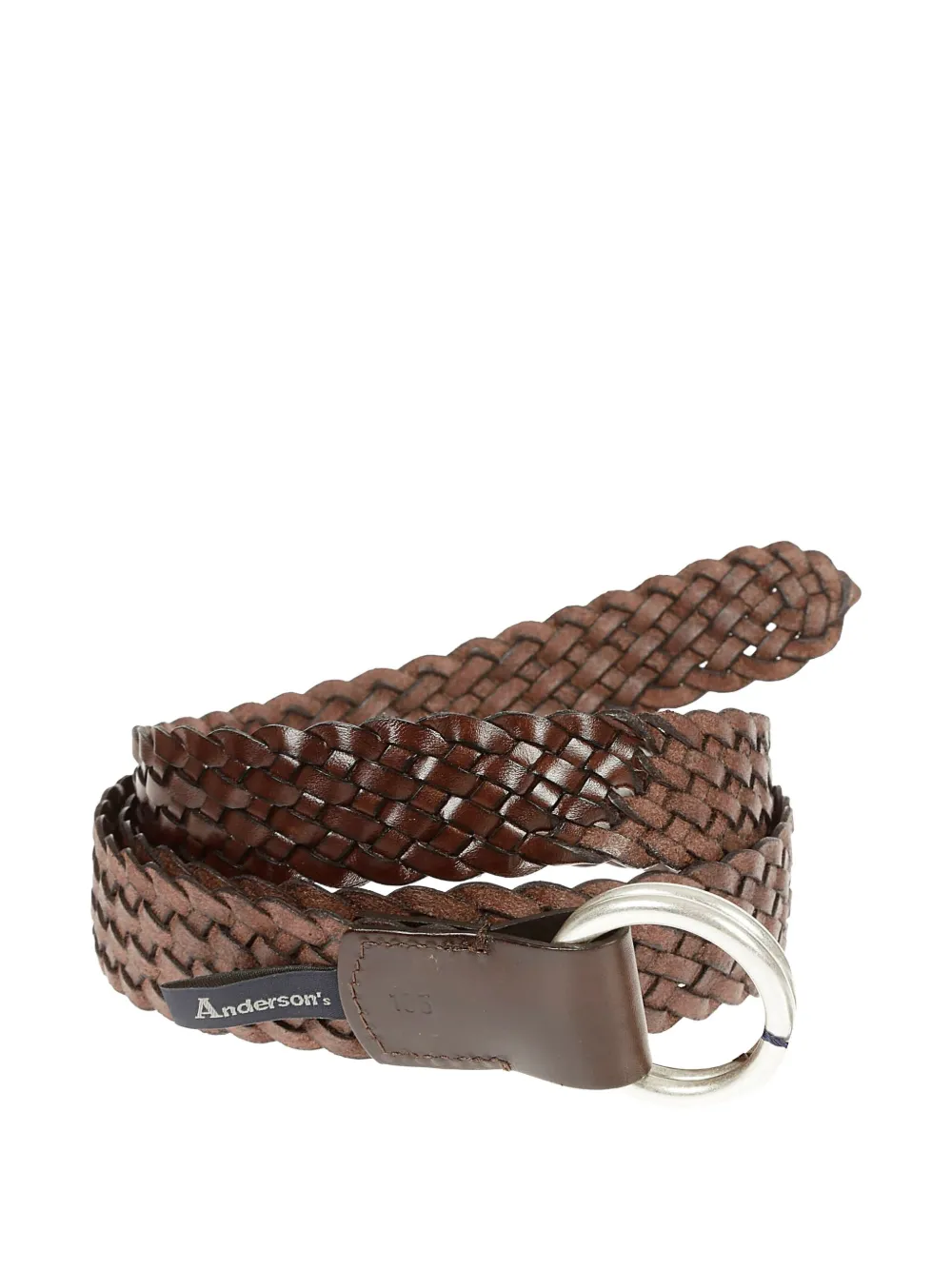 Anderson's Braided Leather Belt In Brown