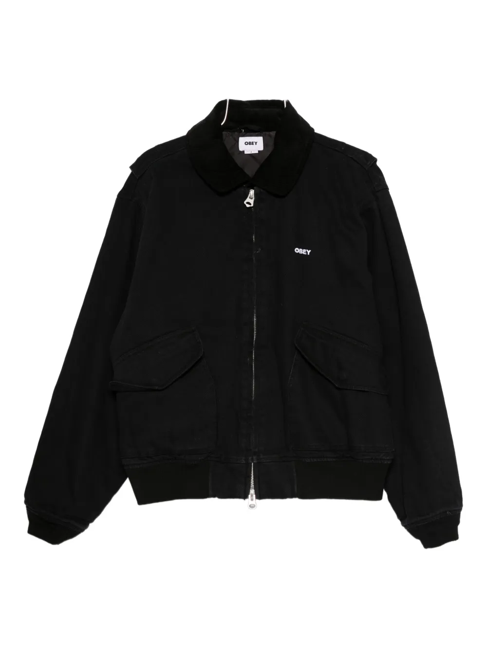 Obey Cwu corduroy-collar jacket | 블랙 | Image 1