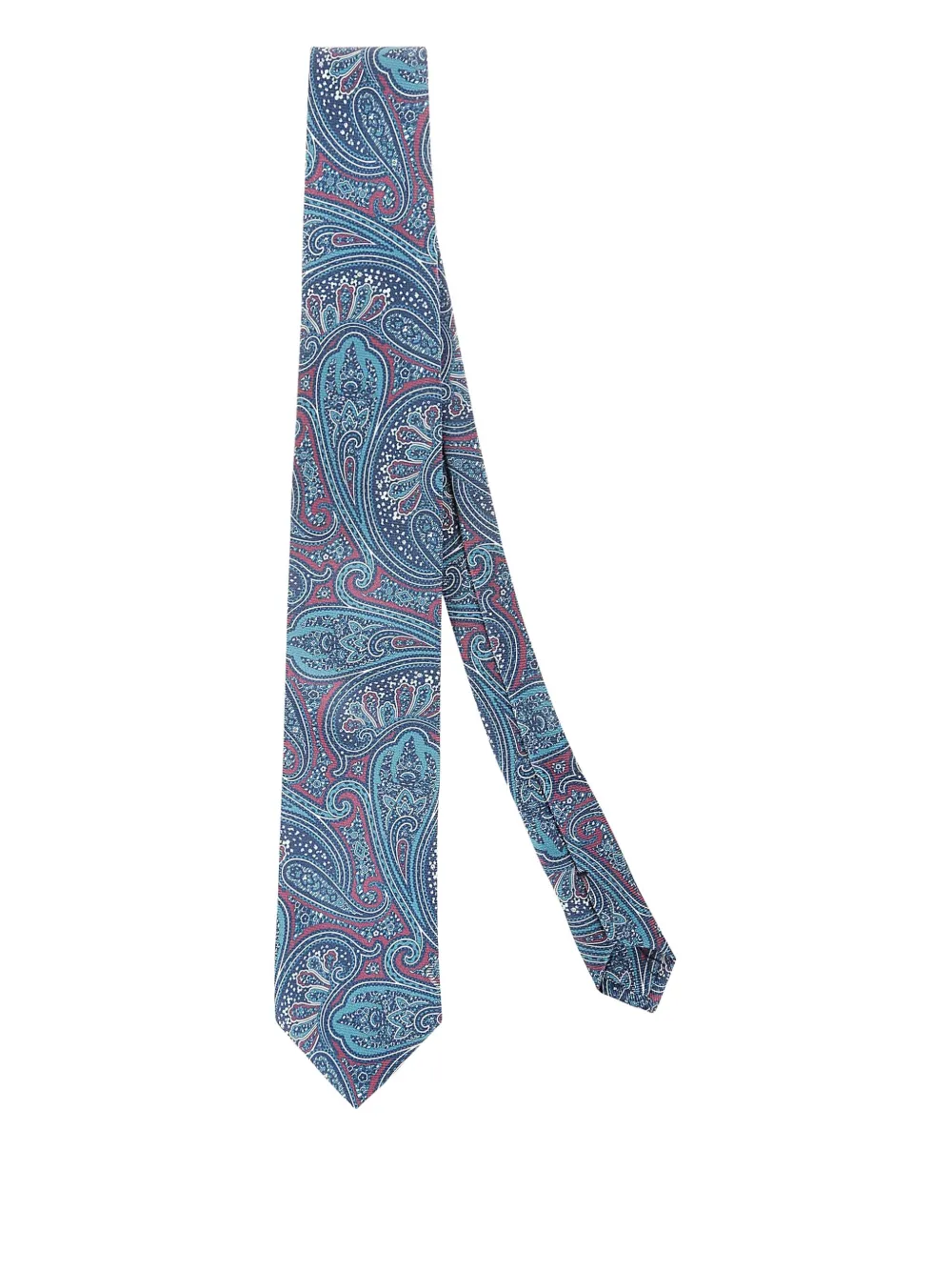 BIGI MILANO paisley-print silk tie | Blue | Image 1