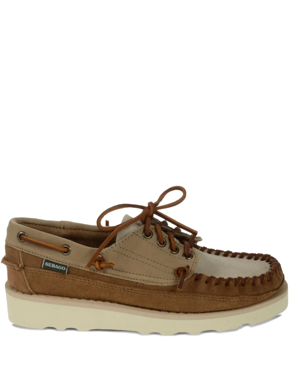 Sebago Leather Laced Moccasins In Brown