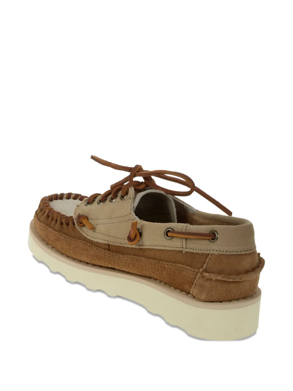 Sebago Leren mocassins met kant Bruin