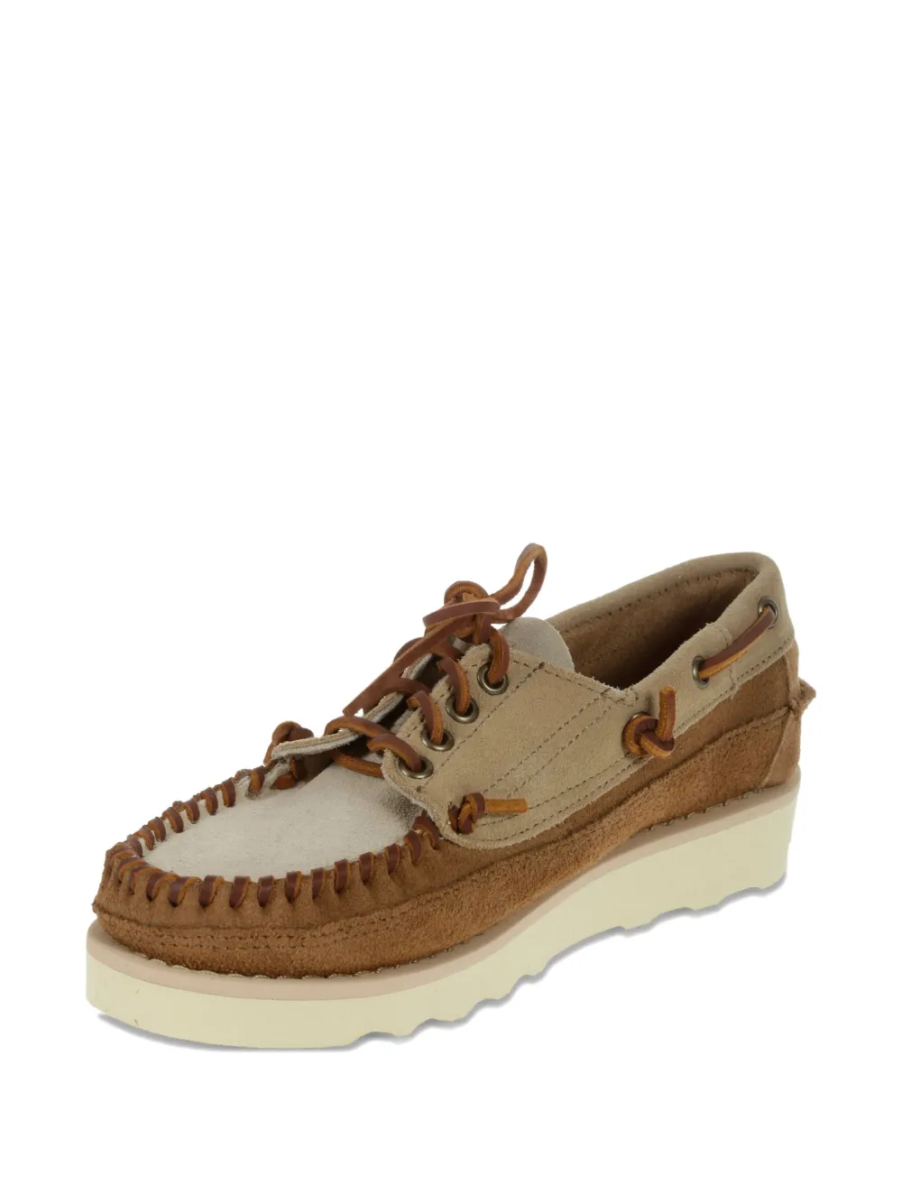 Sebago Leren mocassins met kant Bruin