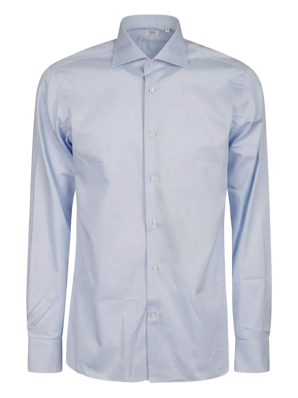 BORRIELLO NAPOLI mother-of-pearl button cotton shirt | Blue | Image 1