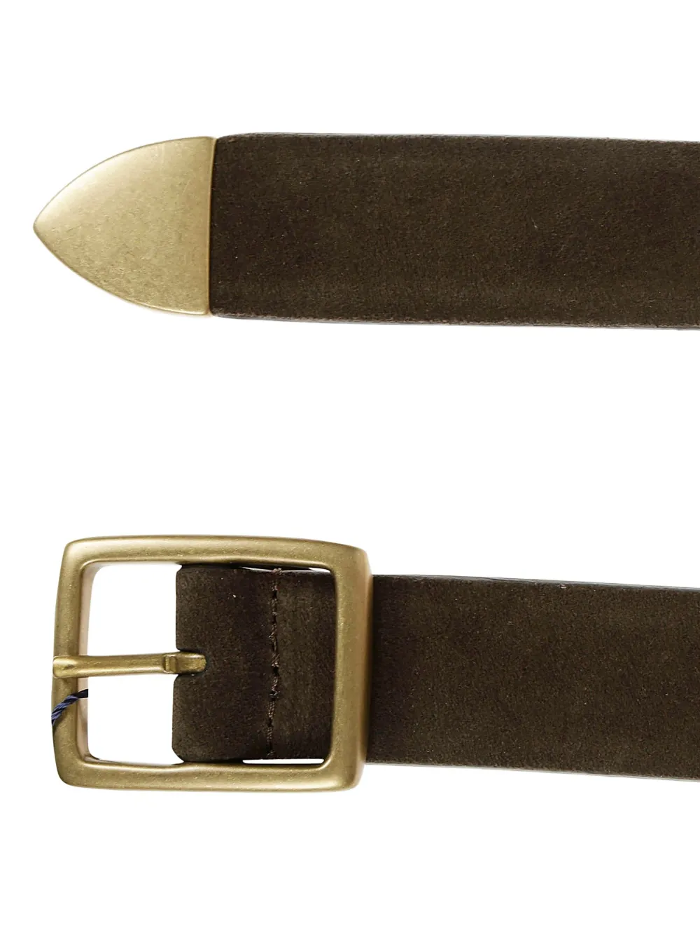 Anderson's Suede Buckled Belt In Brown