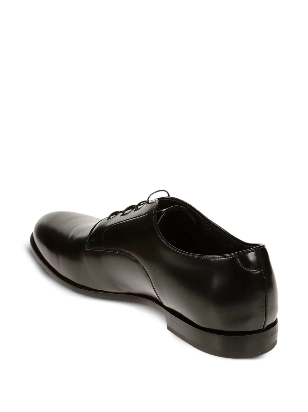 Corvari Lace-up Leather Derby Shoe With Polished Finish In Black