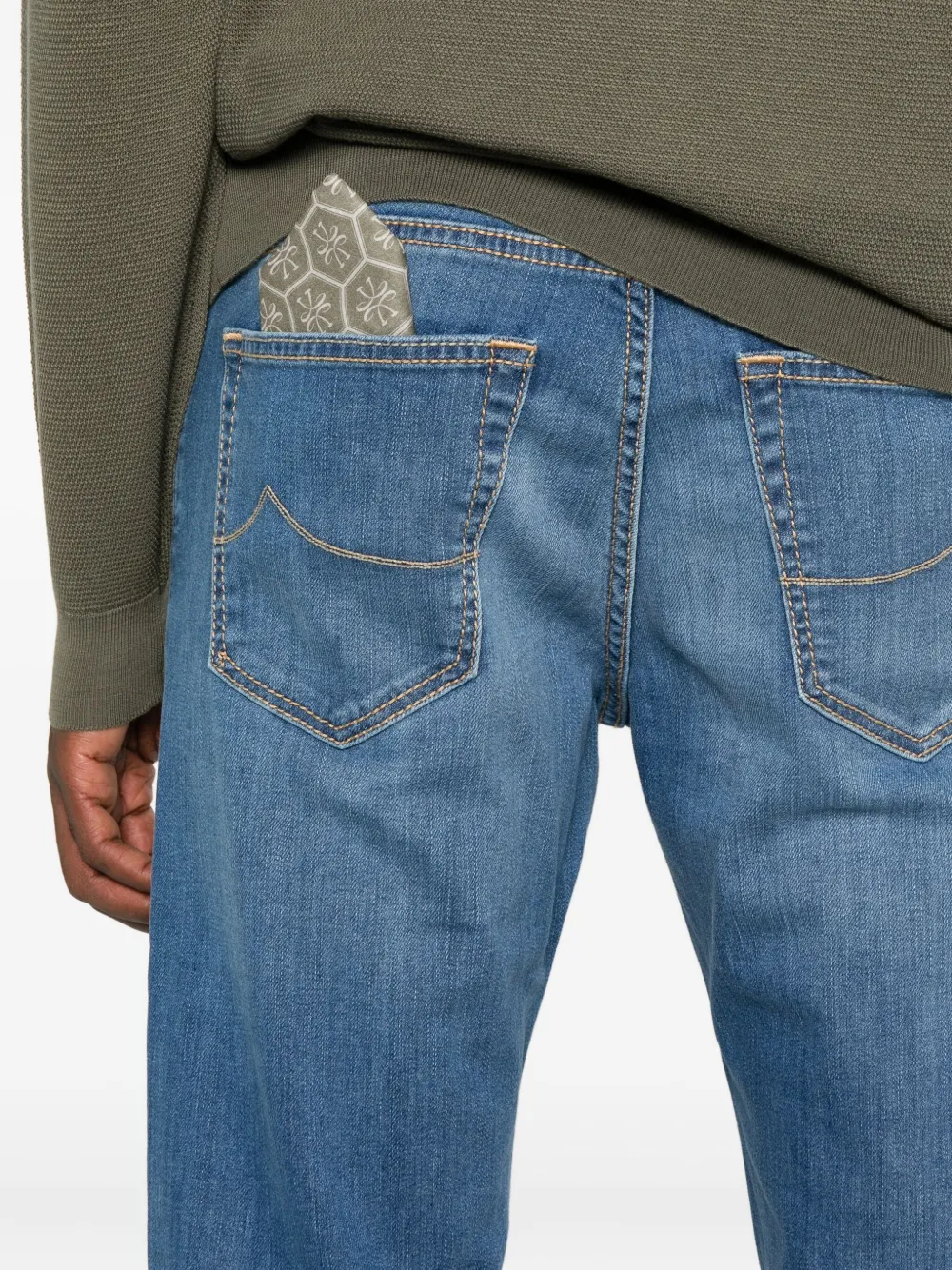 Jacob Cohën Katoenen jeans met vijf zakken Blauw