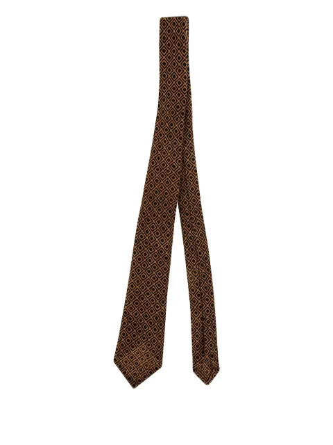 PETRONIUS geometric-pattern wool tie