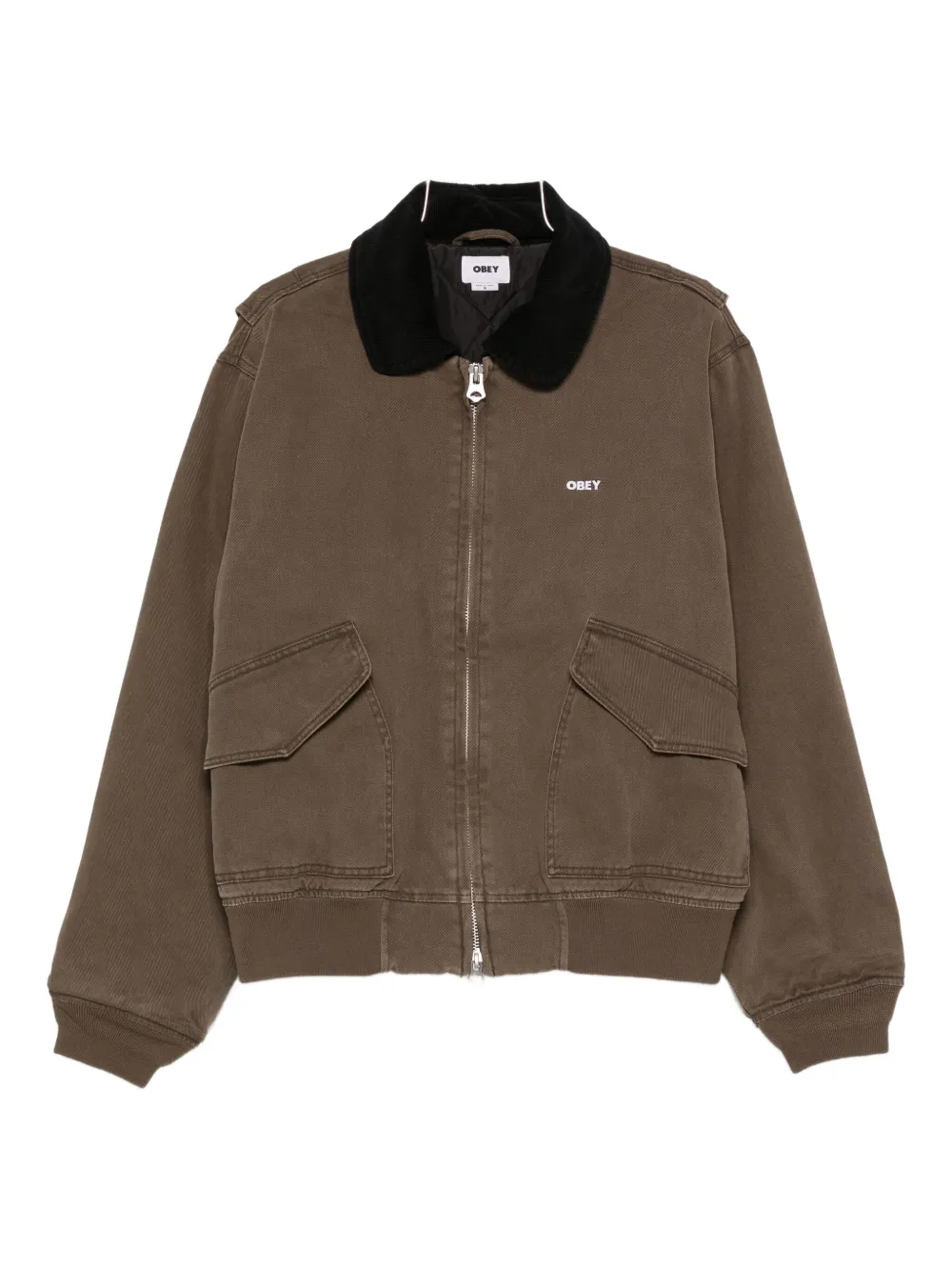 Obey Cwu Corduroy-collar Jacket In Multi