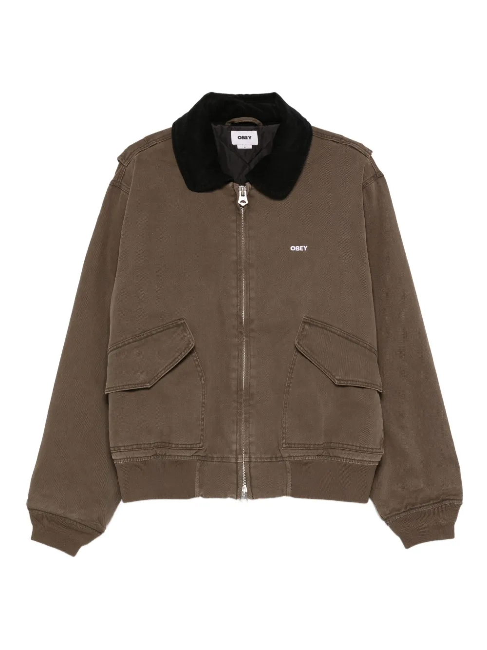 Obey Cwu corduroy-collar jacket | Brown | Image 1