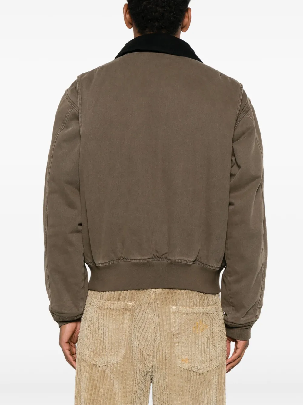 Obey Cwu jack met ribfluwelen kraag Bruin