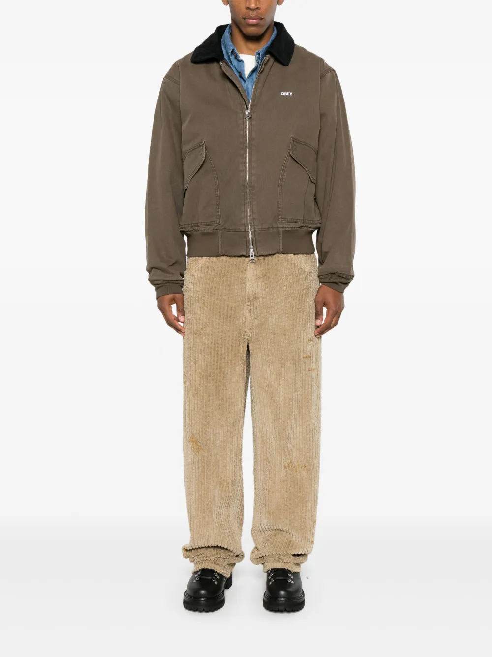 Obey Cwu corduroy-collar jacket | Bomber Jackets | Image 2