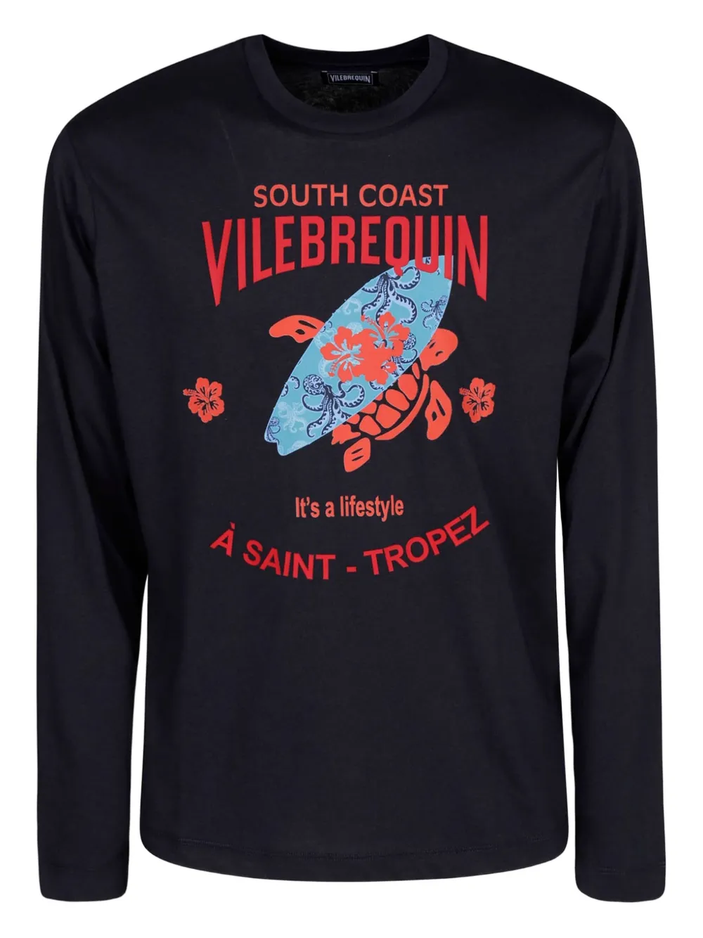 Vilebrequin graphic-print long sleeve T-shirt | Blue | Image 1