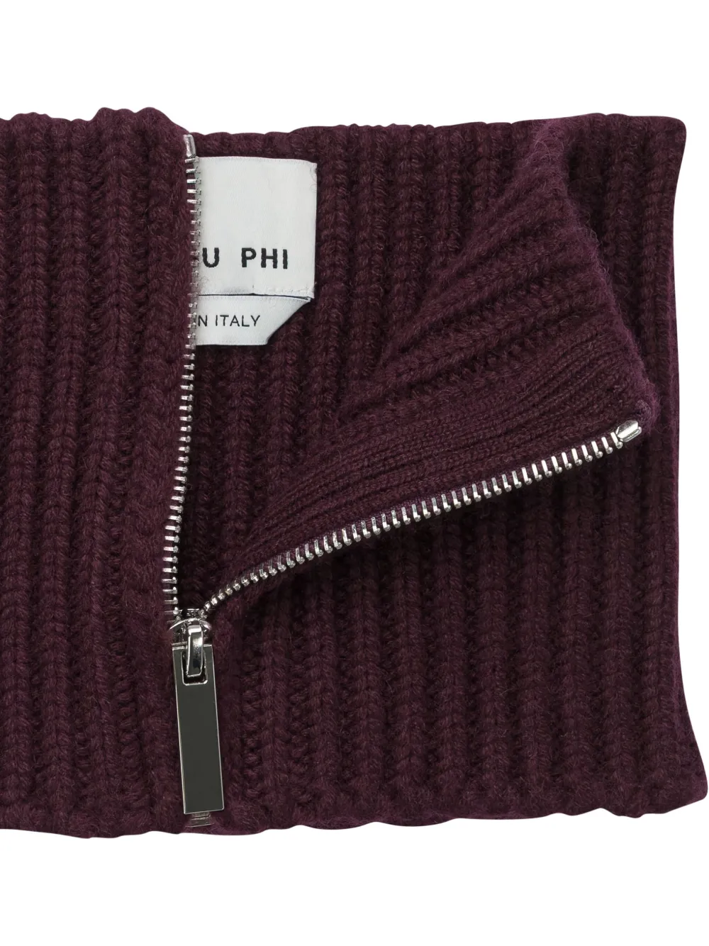Sa Su Phi Zip-up Neck Warmer In Black