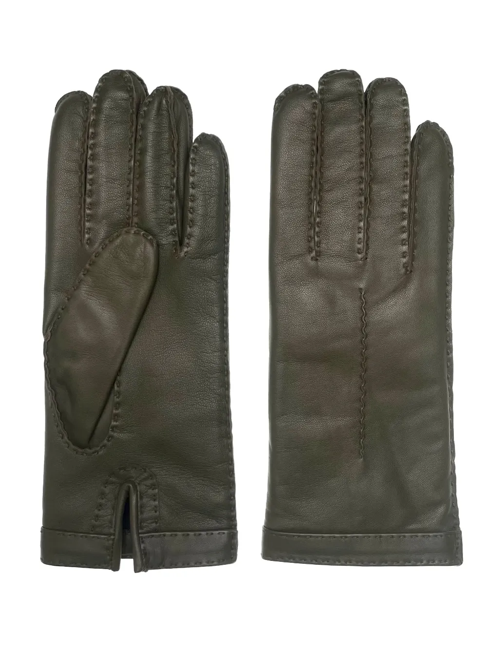 Restelli Restelli Wrist Length Soft Texture Stitch Detail Gloves In Black | ModeSens