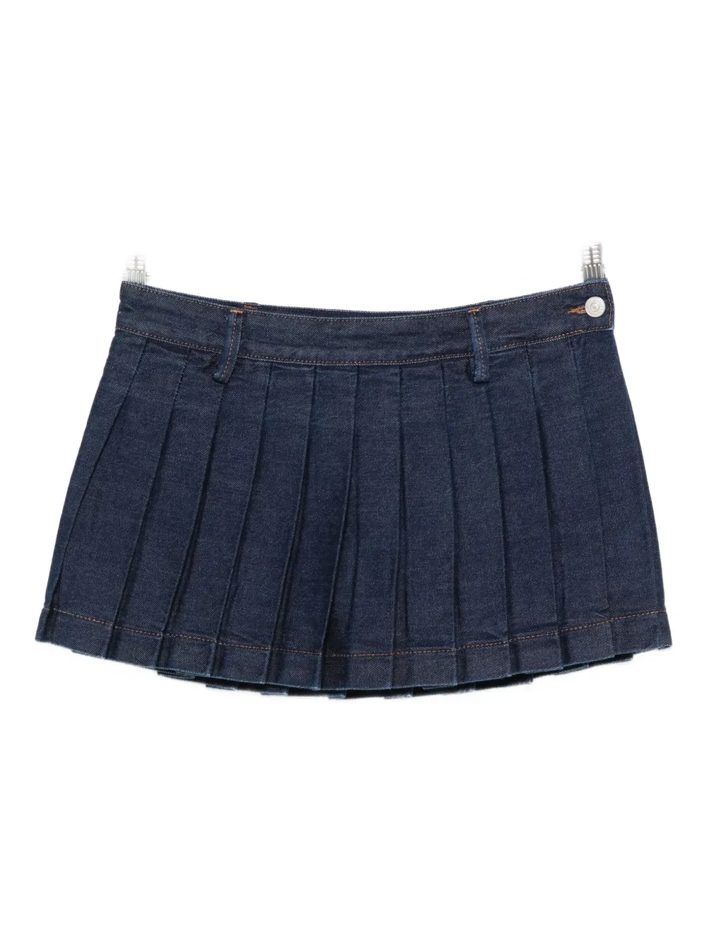7 For All Mankind Pleated Mini Skirt In Multi