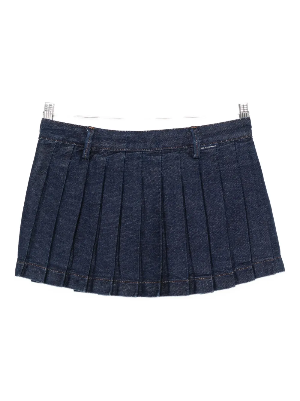 7 For All Mankind pleated mini skirt - Blauw