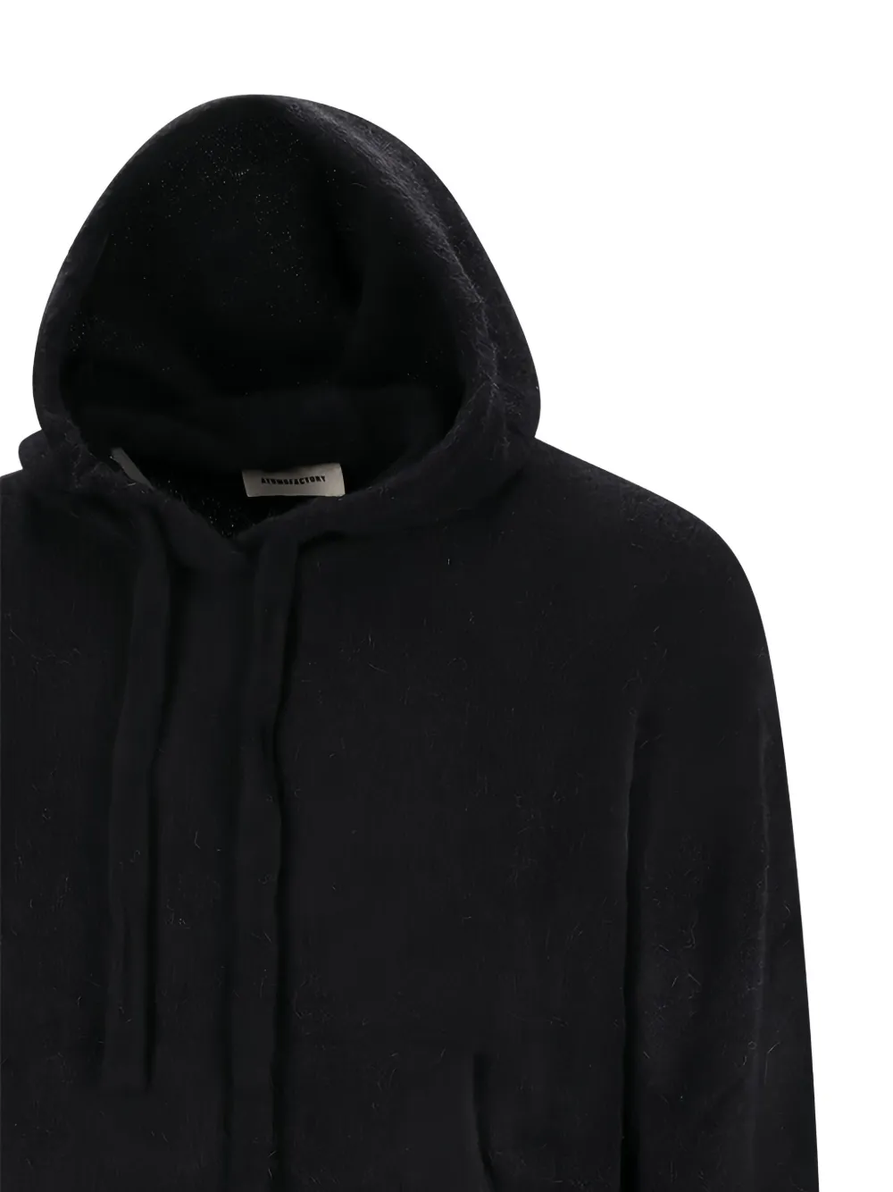 Atomo Factory Brushed-effect Hoodie In Black