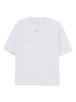 Off-White tape-detail T-shirt | Grey | FARFETCH