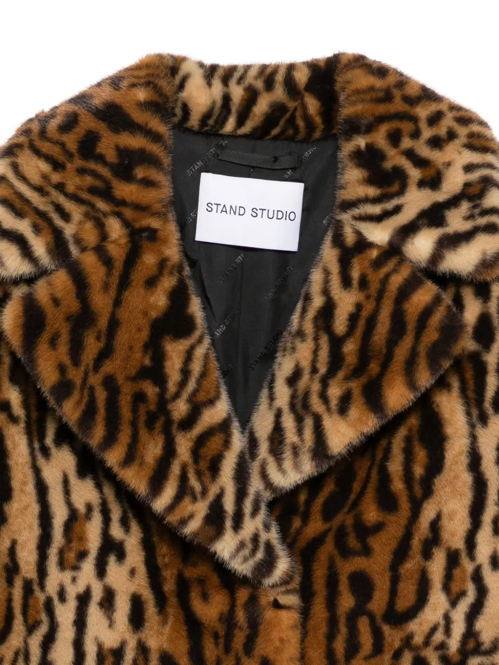 STAND STUDIO Jas van imitatiebont Bruin