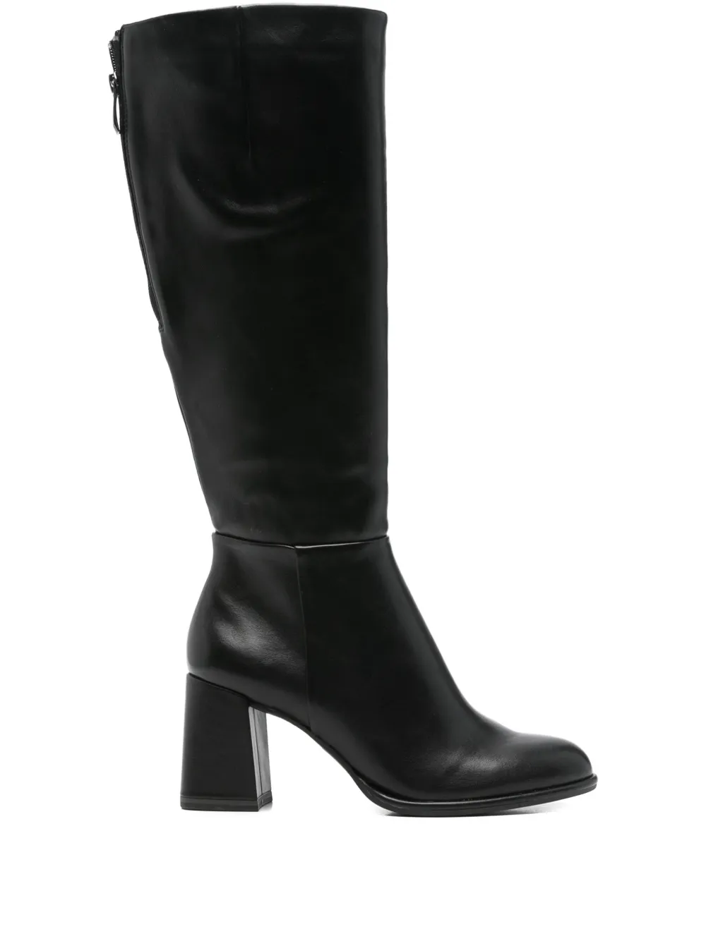 Tamaris Knee-high Leather Boots In Black