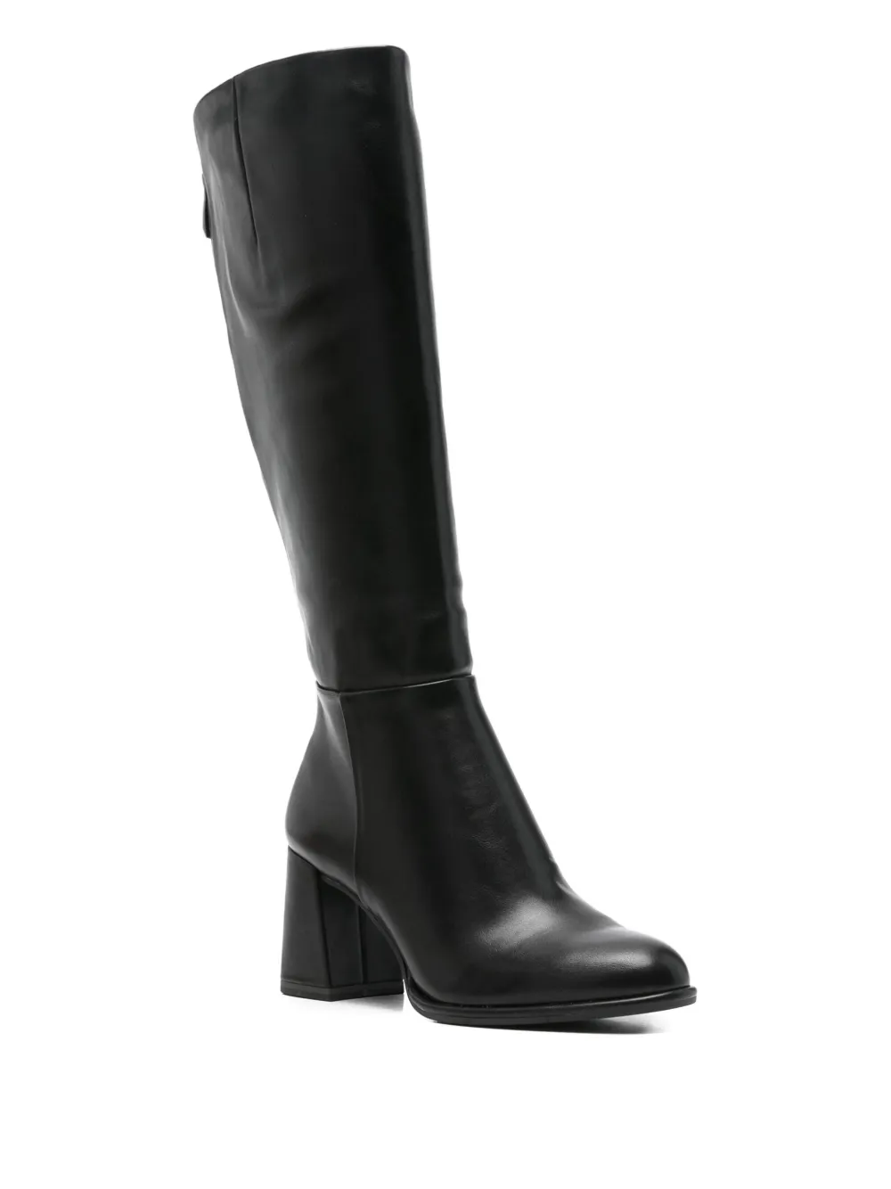 Tamaris Knee-high Leather Boots In Black