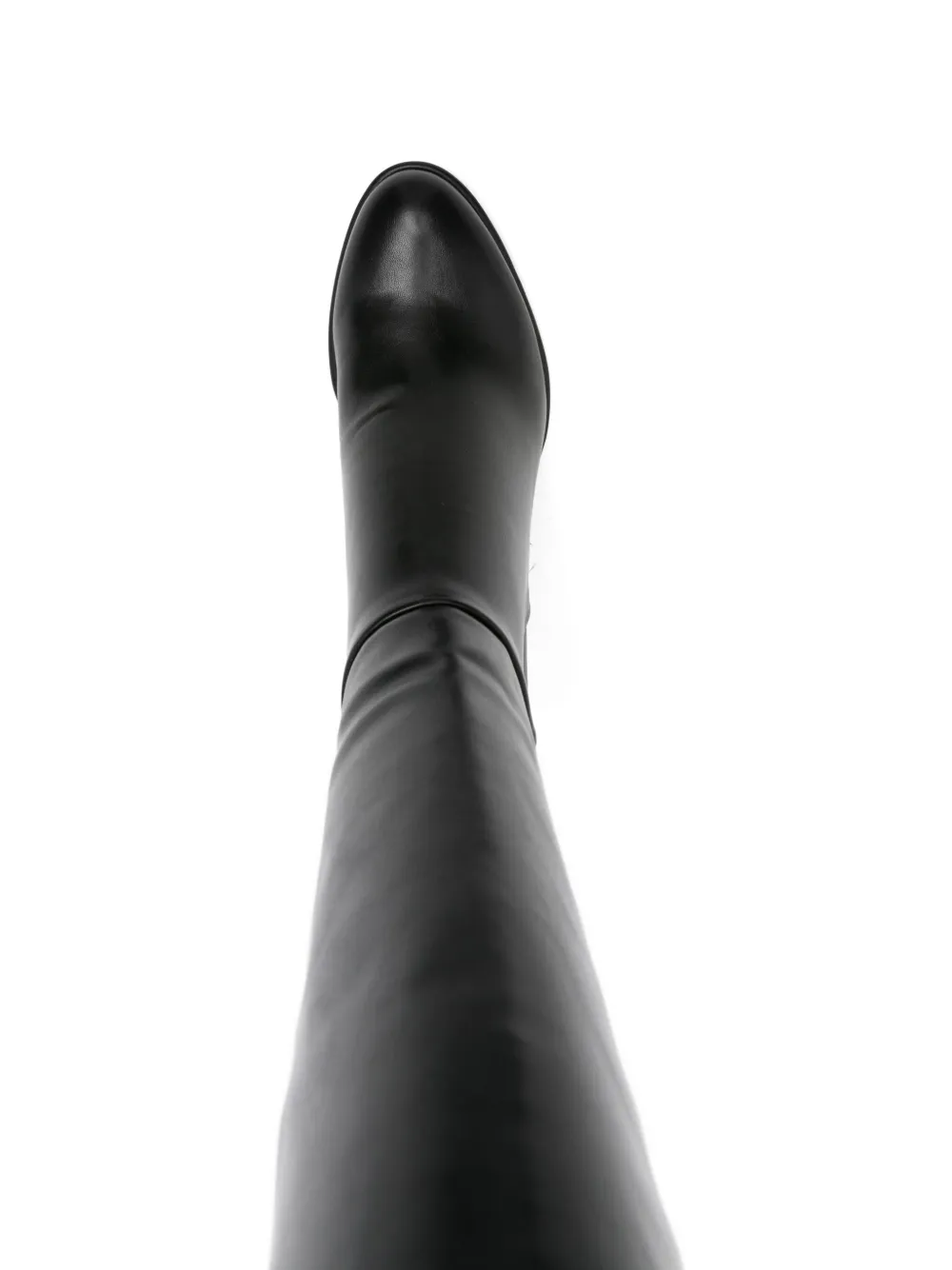 Tamaris Knee-high Leather Boots In Black