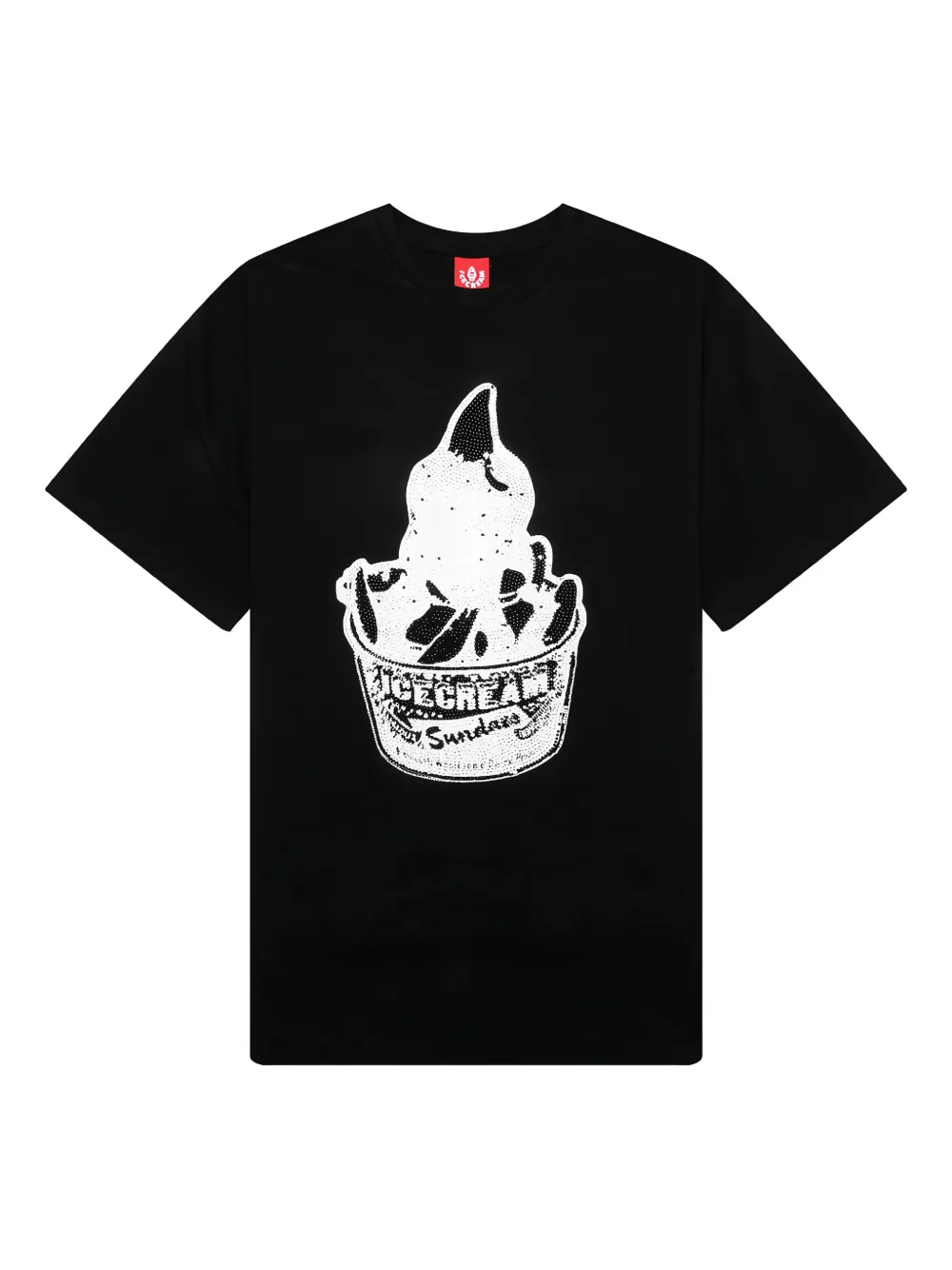 ICECREAM gleam-print T-shirt | Black | Image 1