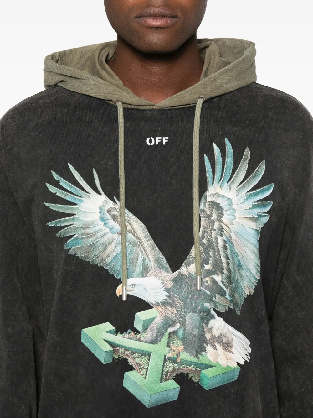 Off-White Eagle Arrow hoodie Zwart
