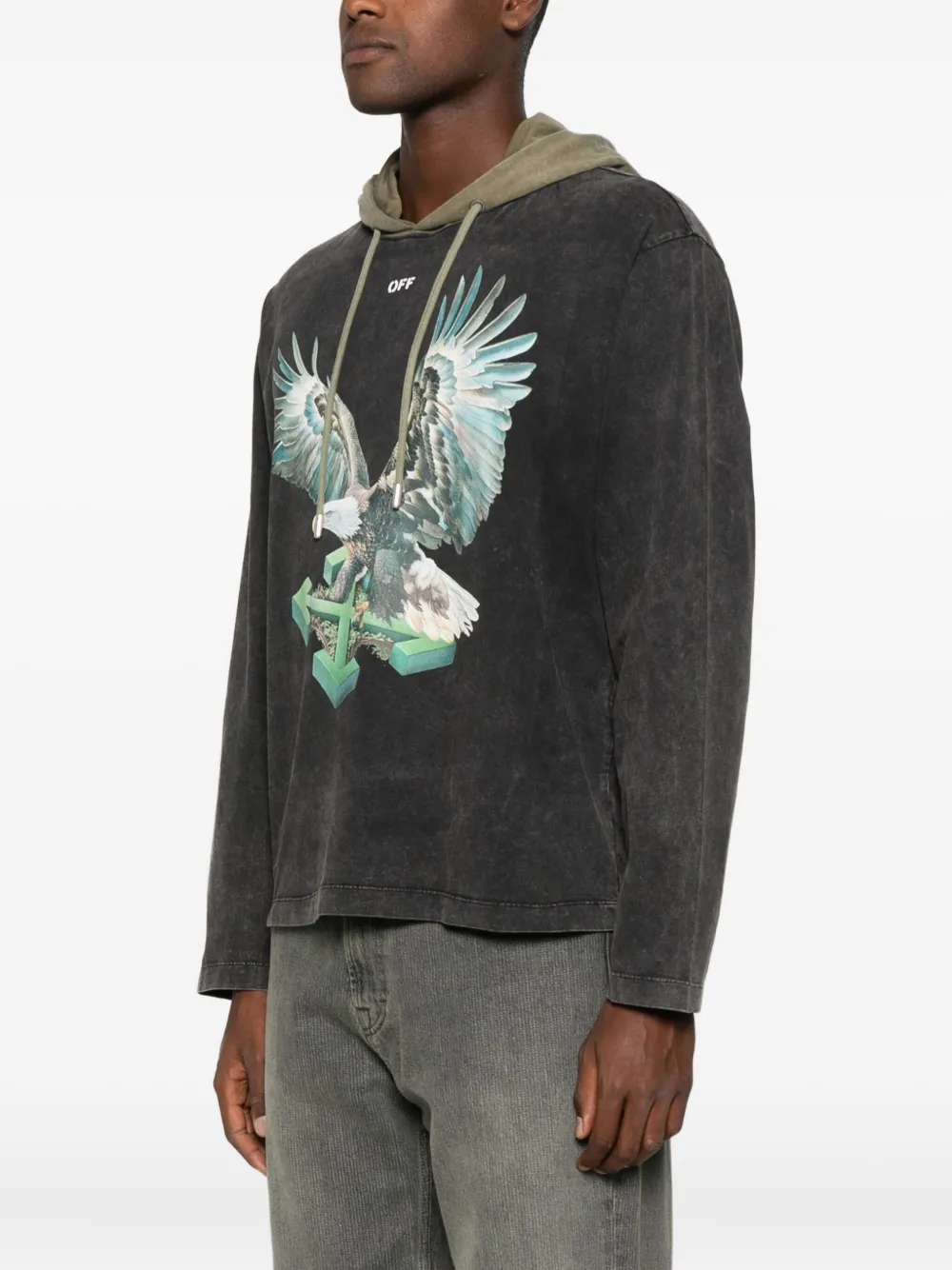 Off-White Eagle Arrow hoodie Zwart