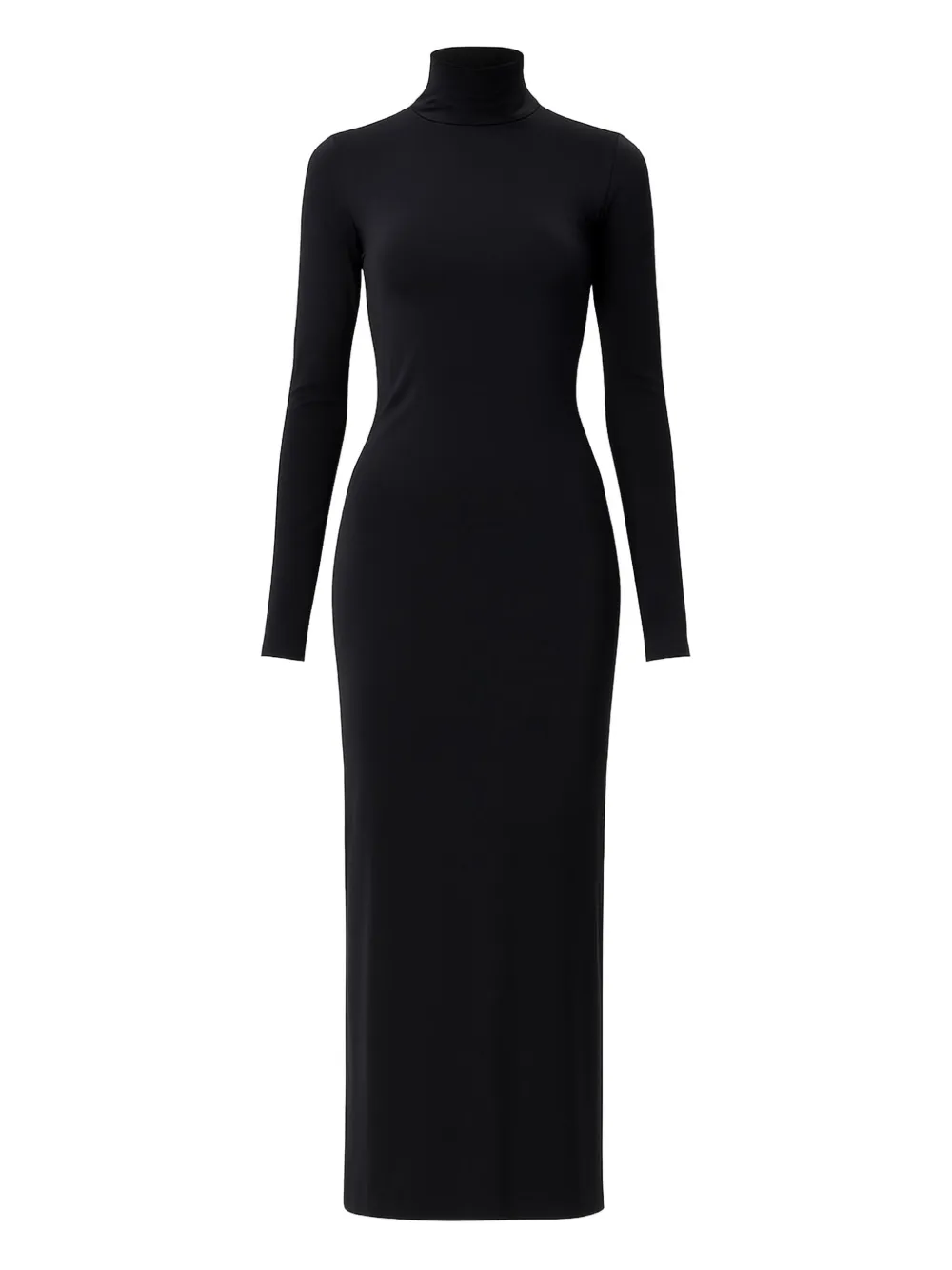 Amazuìn Jenna Roll-neck Open-back Dress In Black