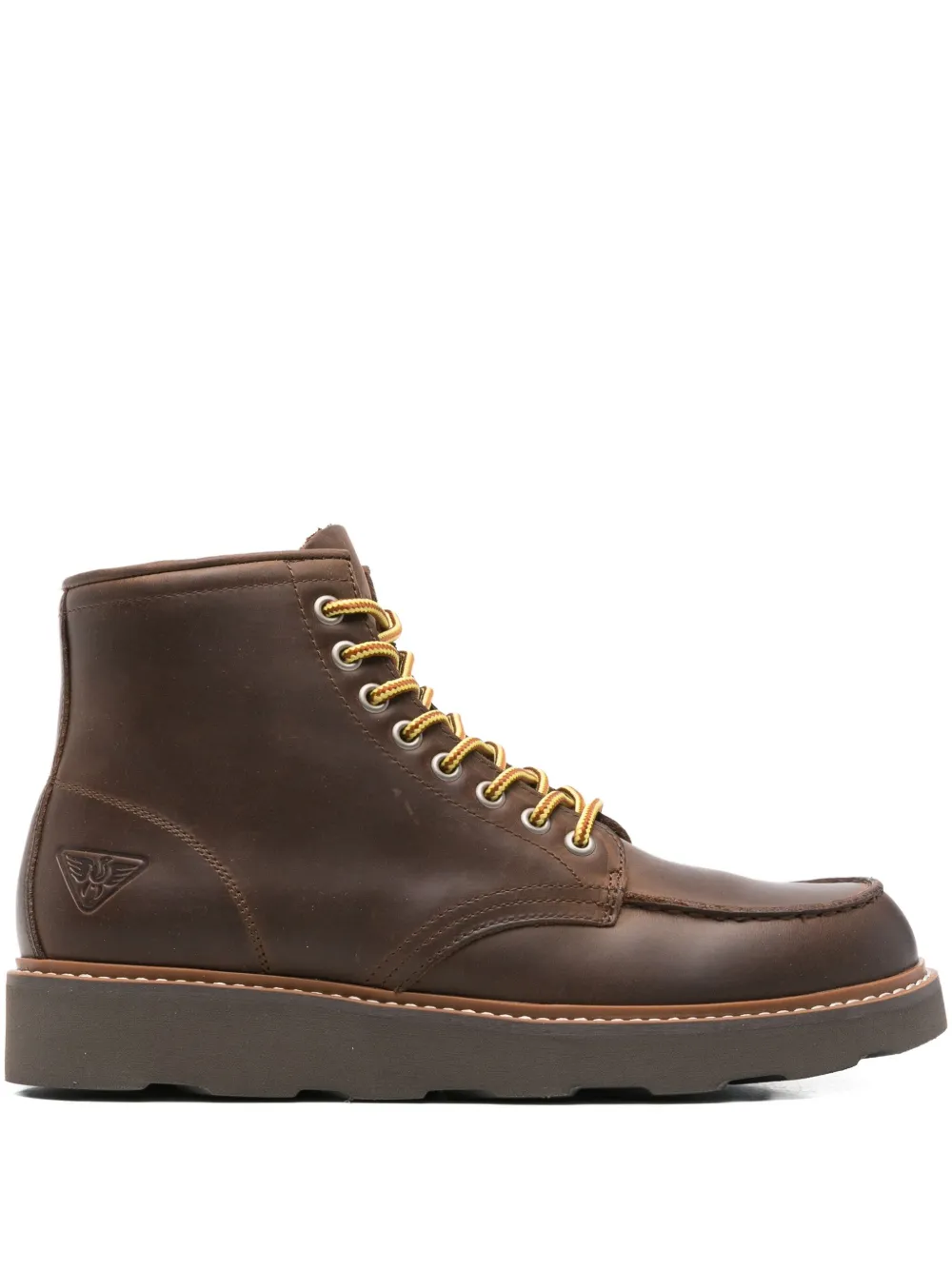 Docksteps Leather Lace-up Boots In Brown