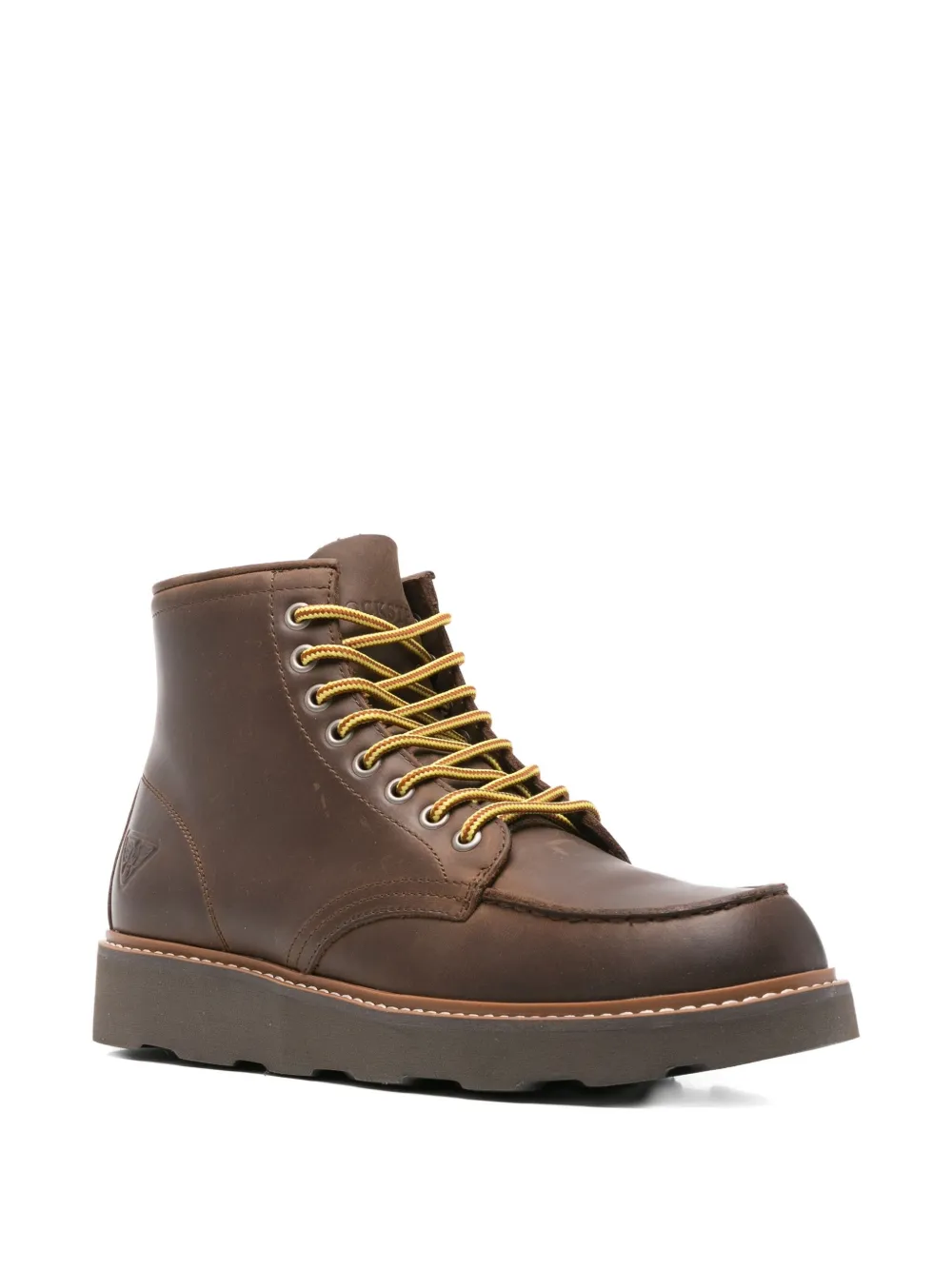 Docksteps Leather Lace-up Boots In Brown