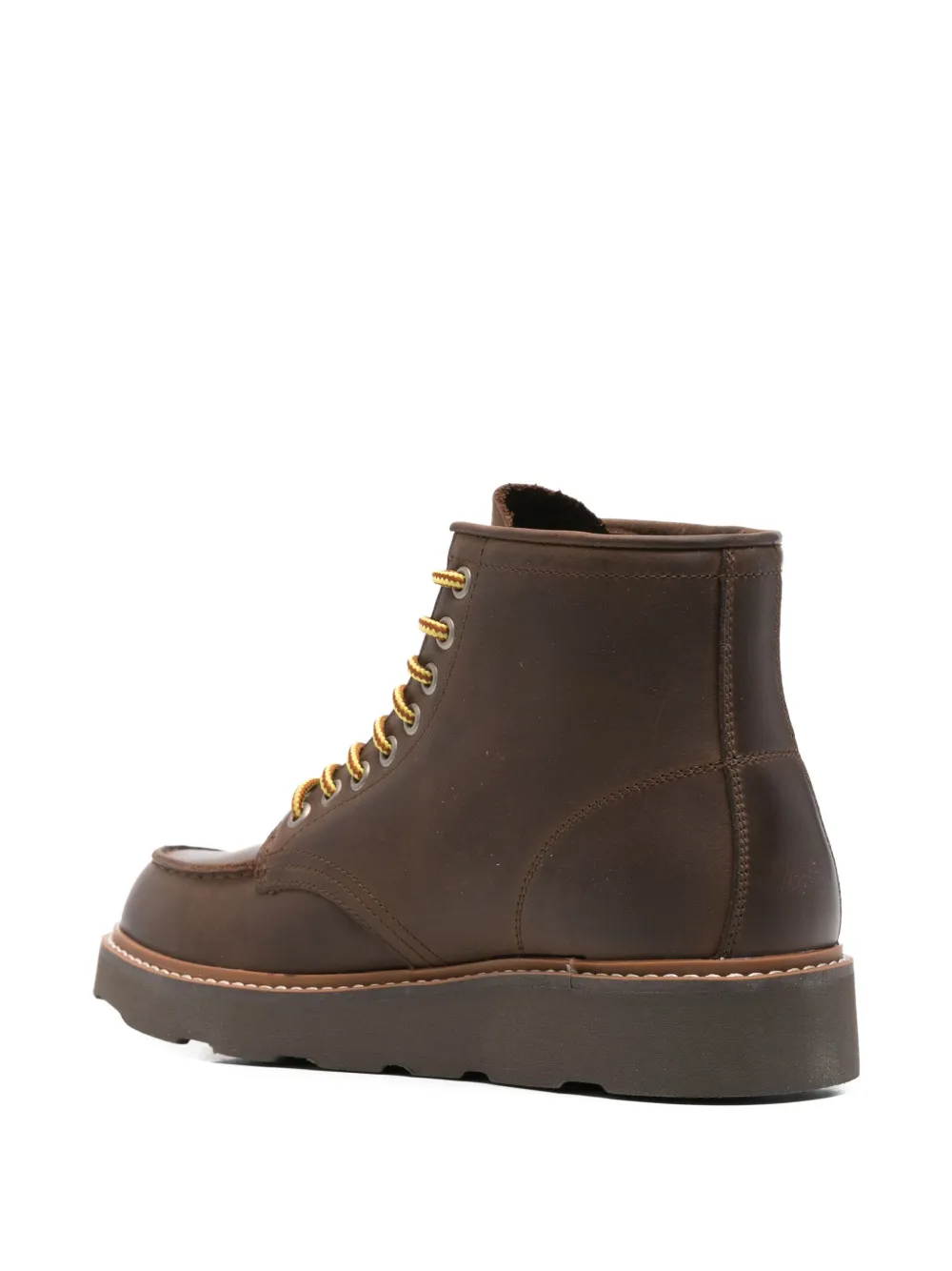 Docksteps Leather Lace-up Boots In Brown