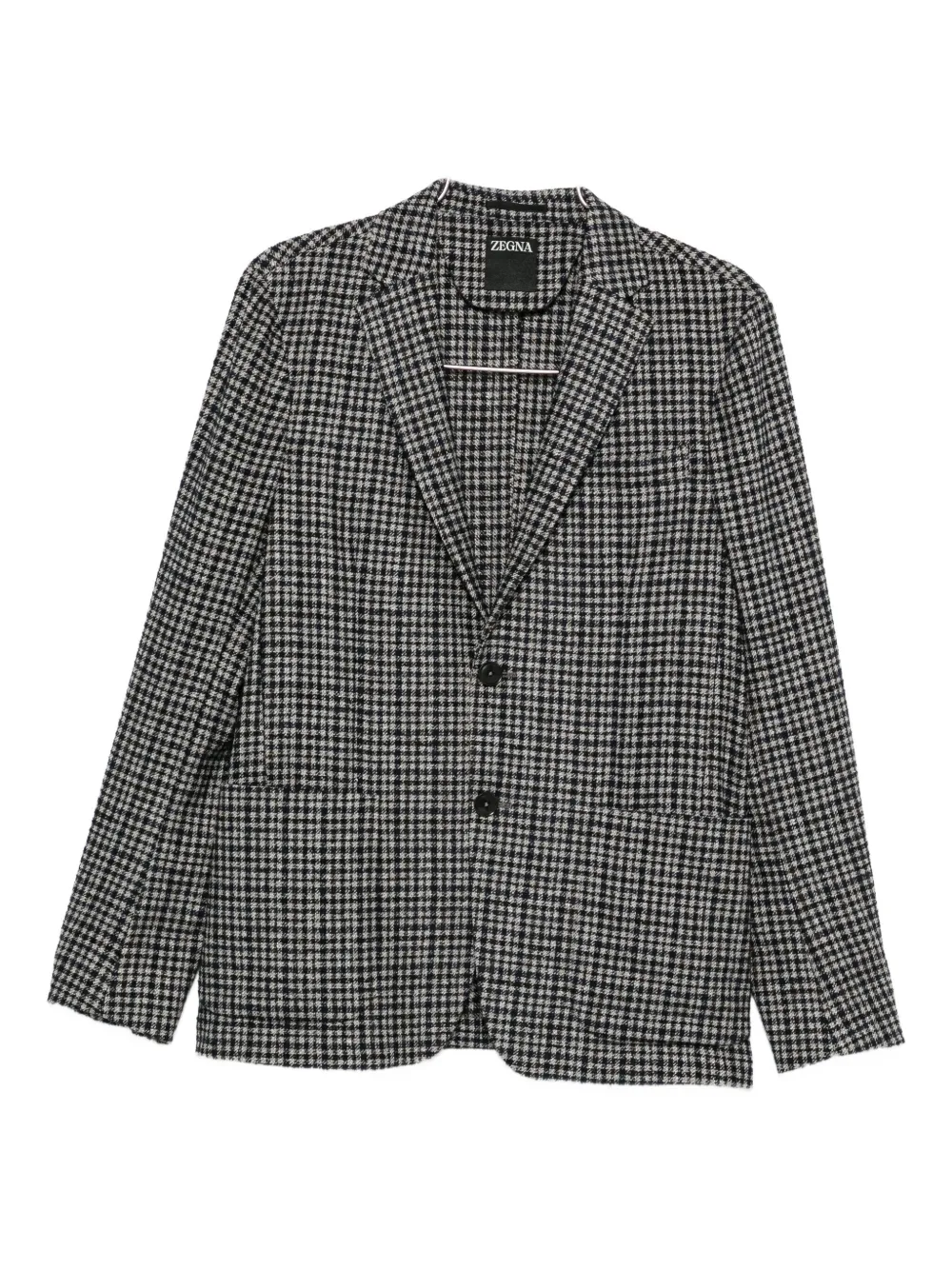 Zegna Checked Two-pocket Blazer In Black