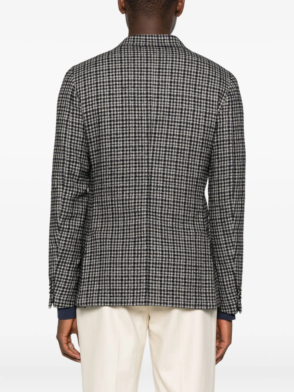 Zegna Checked Two-pocket Blazer In Black