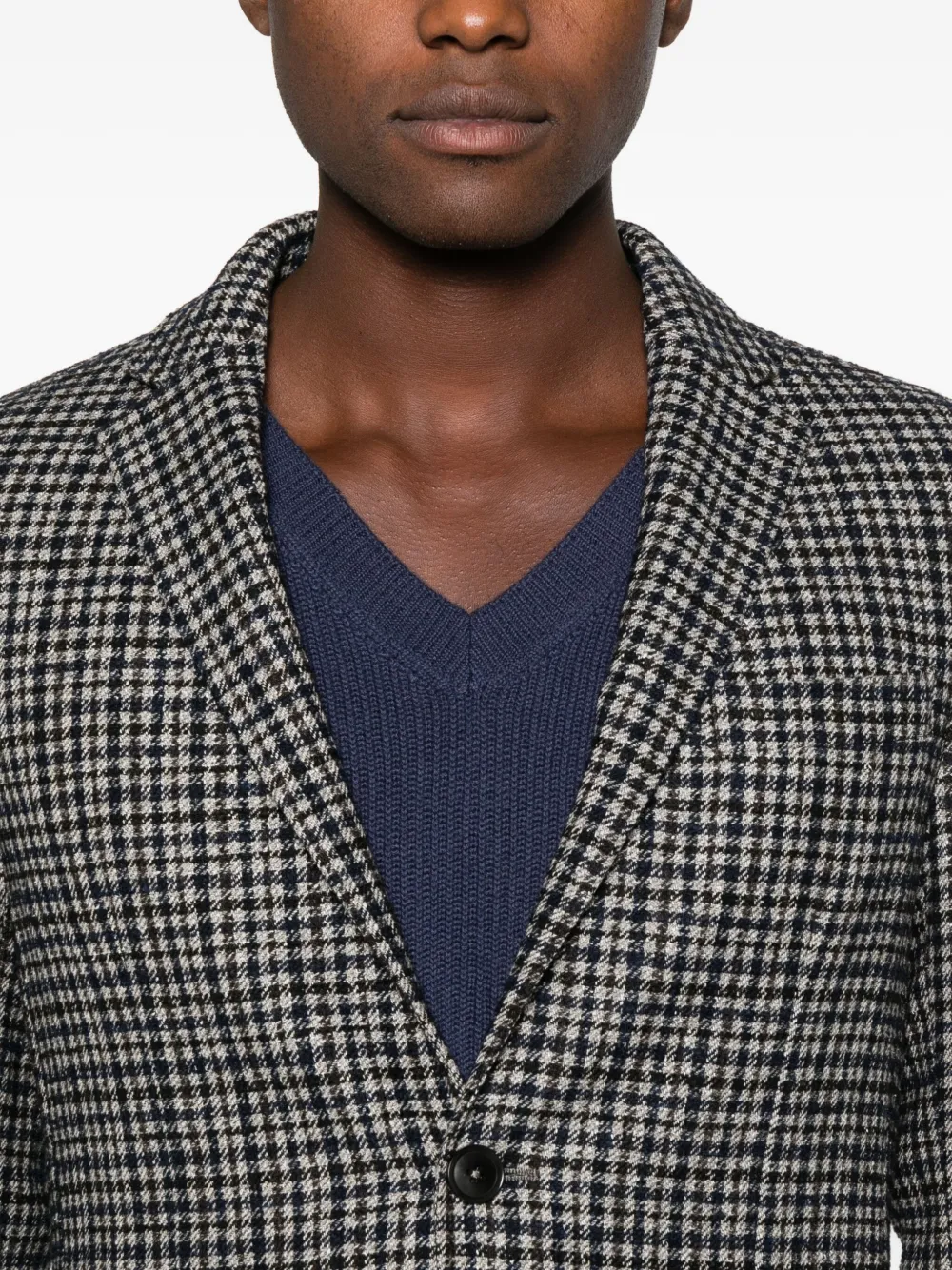 Zegna Checked Two-pocket Blazer In Black