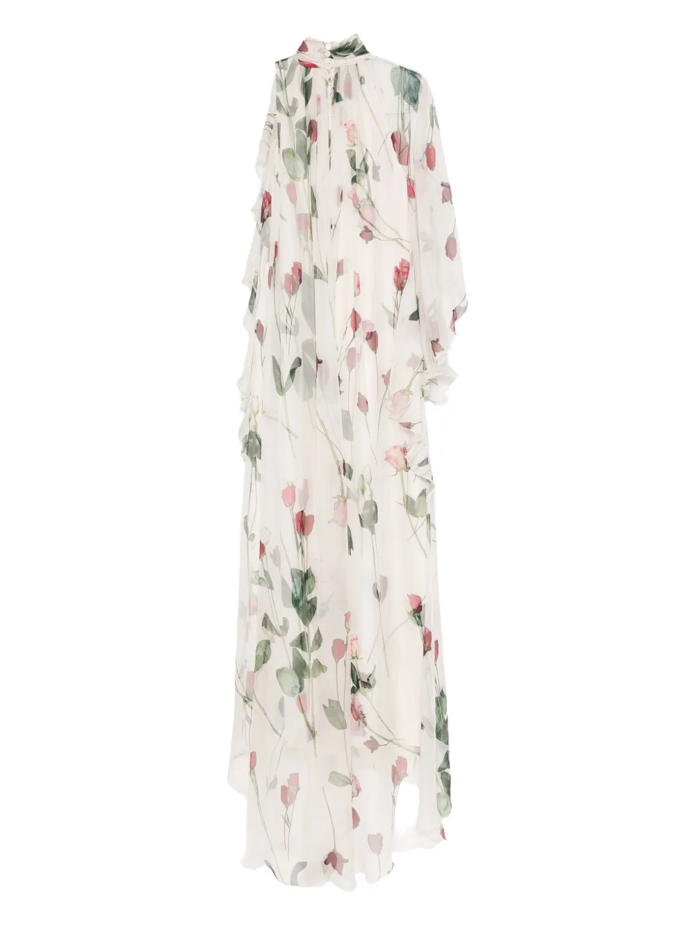 Antonio Marras floral-print ruffled maxi dress - Grijs