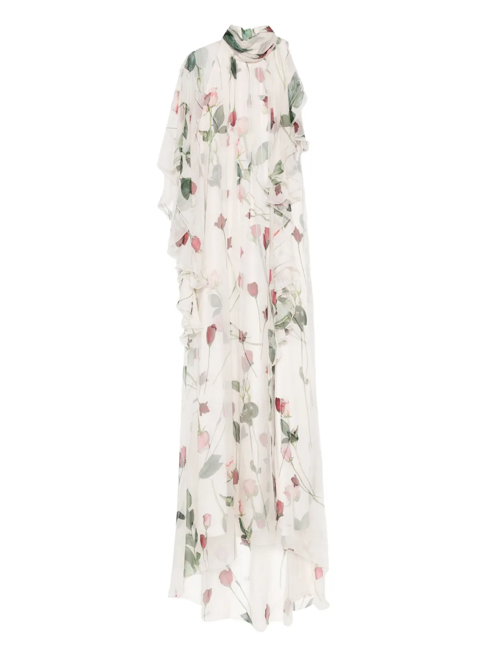 Antonio Marras floral-print ruffled maxi dress | Grey | Image 1