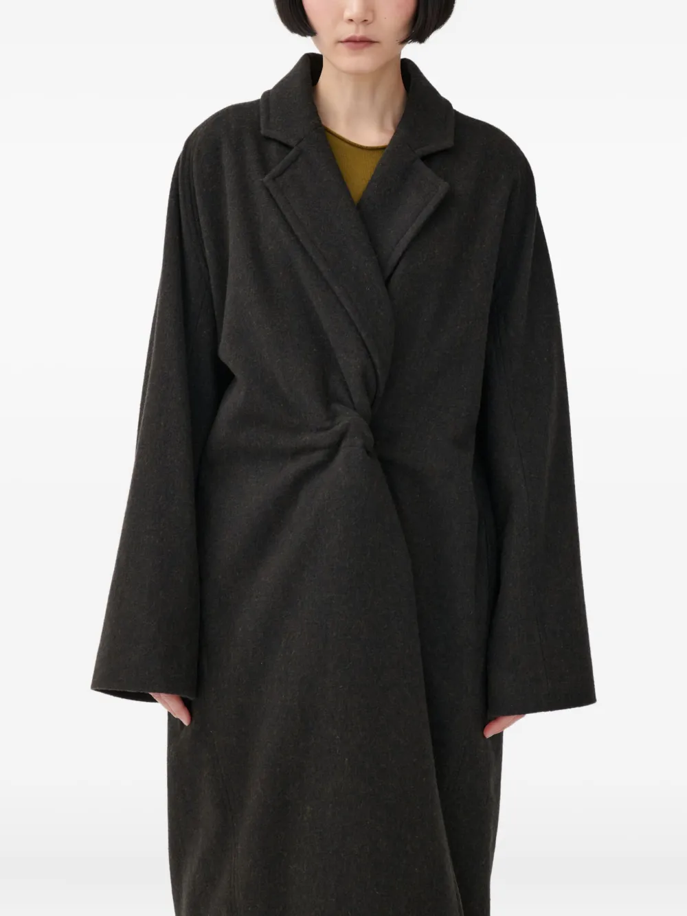 Annette Görtz Omela single-breasted coat - グレー Annette Görtz Omela single-breasted coat - グレー