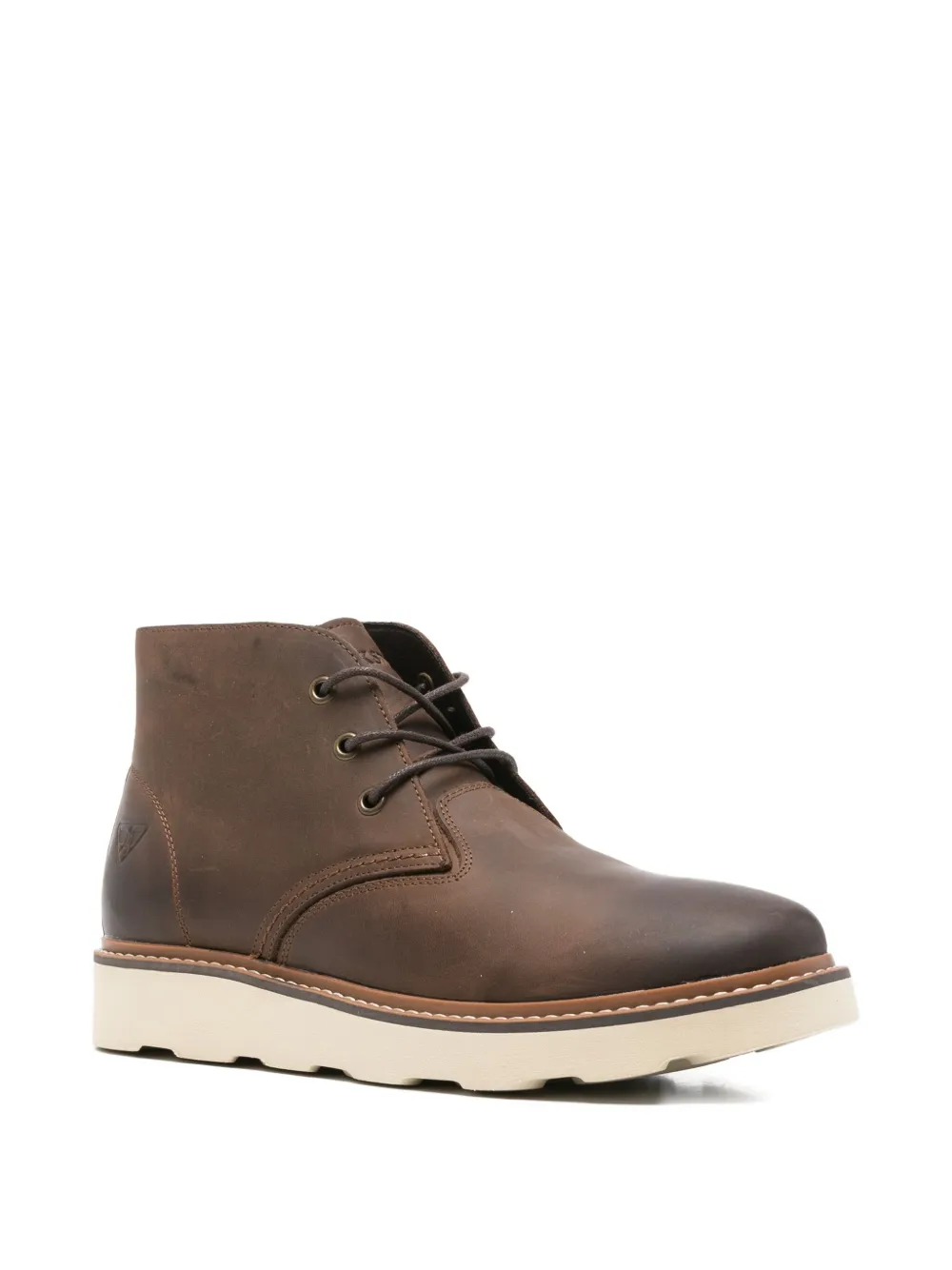 Docksteps Lace-up Leather Boots In Brown