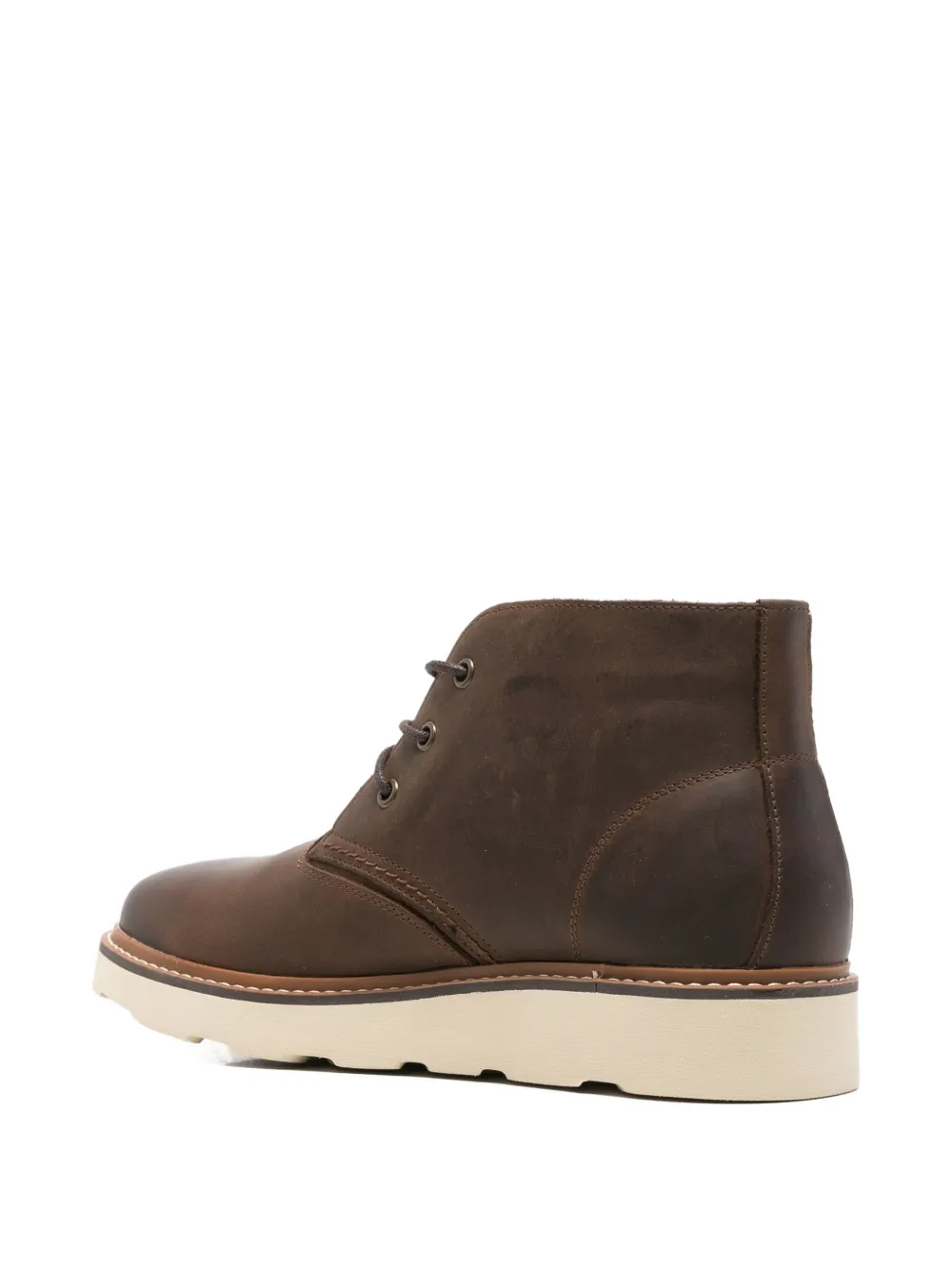 Docksteps Lace-up Leather Boots In Brown