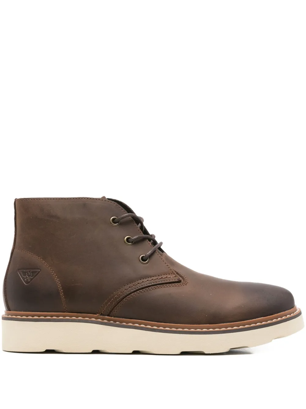 Docksteps Lace-up Leather Boots In Brown